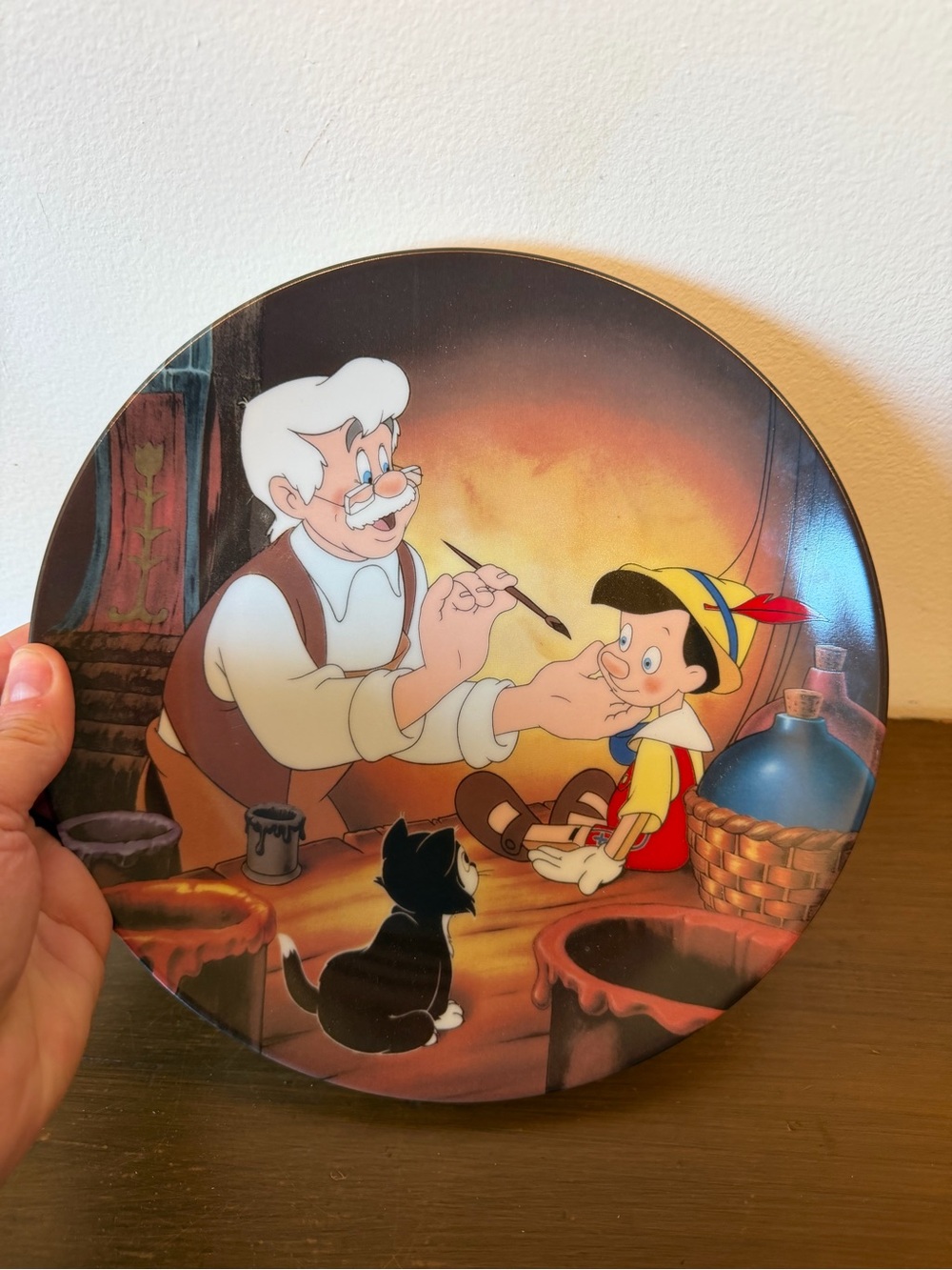 1989 Disney Pinocchio Geppetto Decorative Plate - Multicolor